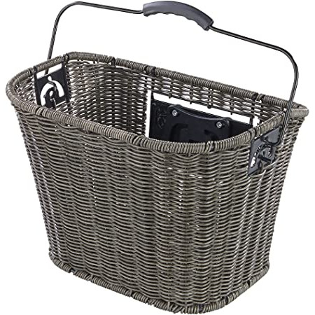 Кошик CITY BASKET Express Click Polyrattan 350 x260 x250 мм, швидкознімний ,сірий з кріпленням BUCHEL