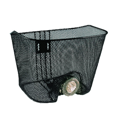 Кошик CITY BASKET BS005 на руль під фару 300 x 280 x 250 мм, чорний з кріпленням BUCHEL