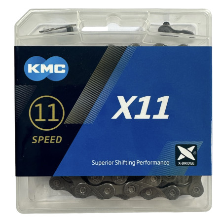 Ланцюг KMC X11 Gray 1/2 X 11/128 118 ланок з замком в боксі доступно від 1 шт