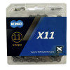 Ланцюг KMC X11 Gray 1/2 X 11/128 114 ланок з замком в боксі доступно від 1 шт