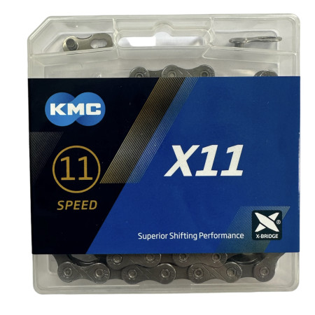 Ланцюг KMC X11 Gray 1/2 X 11/128 114 ланок з замком в боксі доступно від 1 шт