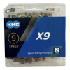 Ланцюг KMC X9 Silver/Gray 1/2 X 11/128 122 ланок з замком в боксі доступно від 1 шт