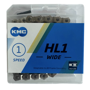 Ланцюг KMC HL1 Wide Silver BMX/FIX/TRACK  1/2 x 1/8 100 ланок в боксі доступно від 1 шт