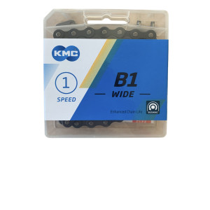 Ланцюг KMC B1 Wide Black 1/2  X 1/8 112 ланок з замком в боксі (60 шт в ящику),  доступно від 1 шт