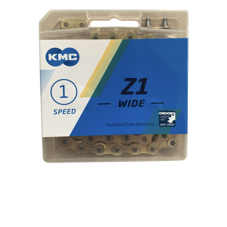 Ланцюг KMC Z1 Wide Gold 1/2 X 1/8 112 ланок з замком в боксі доступно від 1 шт
