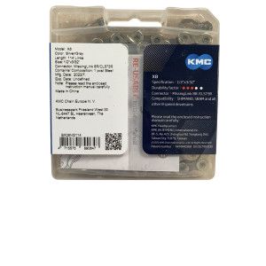 Ланцюг KMC X8 Silver/Gray 1/2 X 3/32 114 ланок з замком в боксі доступно від 1 шт. Photo 2