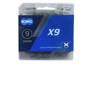 Ланцюг KMC X9 Gray 1/2 X 11/128 114 ланок з замком в боксі доступно від 1 шт