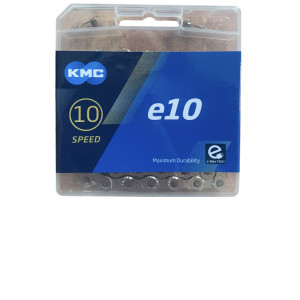 Ланцюг KMC e10 Silver 1/2 X 11/128 122 ланок з замком в боксі доступно від 1 шт