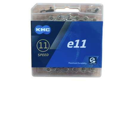 Ланцюг KMC e11 Silver 1/2 X 11/128 122 ланок з замком в боксі (30 шт в ящику), доступно від 1 шт