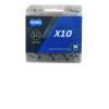 Ланцюг KMC X10 Silver/Black 1/2 X 11/128 114 ланок з замком в боксі доступно від 1 шт