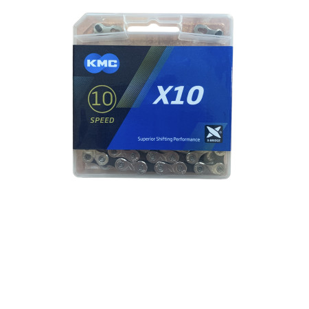 Ланцюг KMC X10 Silver/Black 1/2 X 11/128 114 ланок з замком в боксі доступно від 1 шт