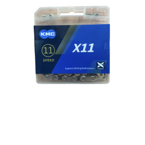 Ланцюг KMC X11 Silver/Black 1/2 X 11/128 118 ланок з замком в боксі доступно від 1 шт