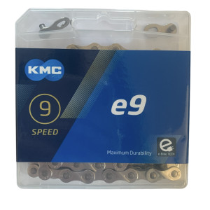 Ланцюг KMC e9 Silver 1/2 X 11/128 122 ланок з замком в боксі (30 шт в ящику),  доступно від 1 шт