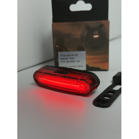 Ліхтар задній 096-COB червоний + білий 70 LM, акум.300mAh, USB доступно від 1 шт