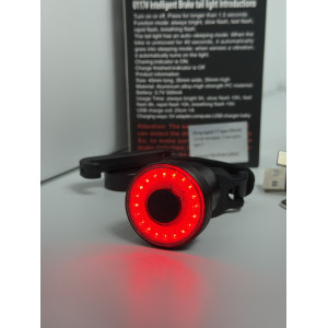 Ліхтар задній 117 акум.500mAh, із стоп сенсором, 2 типи кріпл. type-C доступно від 1 шт. Photo 3