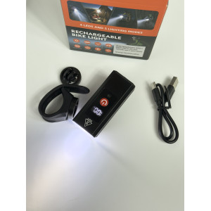 Ліхтар передній алюм. AU253-1 600LM, CREE U2 LED, акум.1200 mAh, type-C, кріпл. Garmin доступно від 1 шт. Photo 3