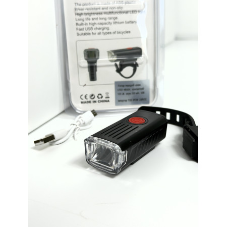 Ліхтар передній алюм.LY021-MX604, компактний 120 LM, акум.300 mAh, USB доступно від 1 шт