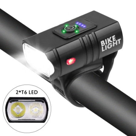 Ліхтар передній алюм. AU224 500LM, акум.1200mAh, Type-C доступно від 1 шт