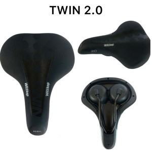 Сідло TWIN 2.0 Lady Gel (19 x 25,5 сm) без замка з демпферами WITTKOP (НІМЕЧЧИНА) (20 шт в ящику), доступно від 1 шт. Photo 2