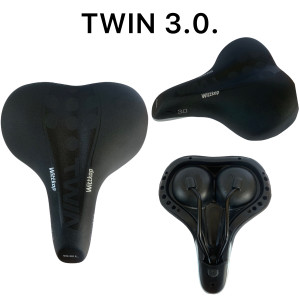 Сідло TWIN 3.0 City Gel (21,5x26,6 cm) без замка з демпферами WITTKOP (НІМЕЧЧИНА) (20 шт в ящику), доступно від 1 шт
