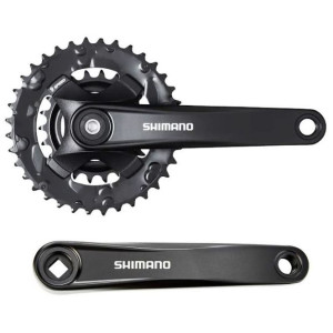 Шатуни SHIMANO алюмінієві FC-MT101-2 , 36/22T, 175 мм чорний доступно від 1 шт