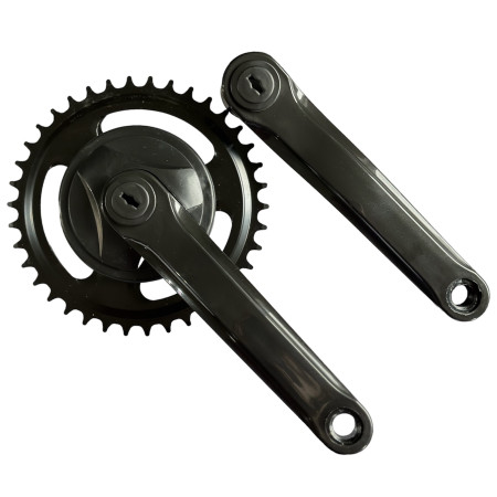Шатуни 38T 1/2" x 3/32" сталеві під планетарну втулку та гірські велосипеди 170 мм чорний глянцевий доступно від 1 шт